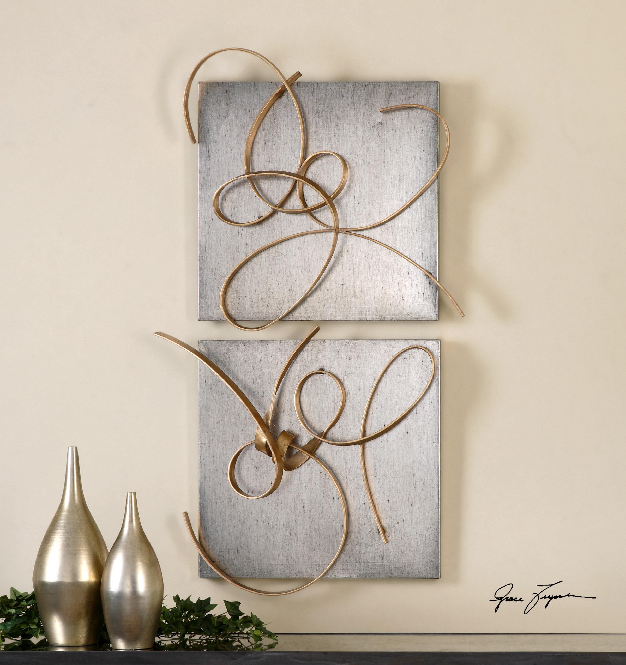 Uttermost Alternative Wall Decor Harmony Metal Wall Art, S/2 Sheely's